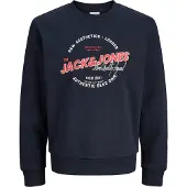 Jack & Jones Logo Sweatshirt Bleu S Homme