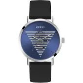 GUESS Montre à affichage analogique 'IDOL' bleu marine / noir / argent
