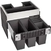 BLANCO 526211 SELECT II 60/4 ORGA Système de déchets 42 litres (2x 15 et 2x 6) pour largeur d'armoire 60 cm / raccordement frontal
