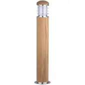 Garden Zone Lampadaire d'extérieur en bois de teck / acier inoxydable E27 40 W Poole