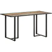 Syfax Table de salle à manger 140 cm Bois de récupération massif