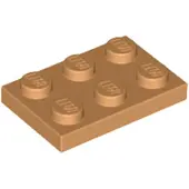 LEGO 2x3 plaques 3021 - 250 pièces Nougat moyen