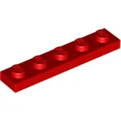 LEGO 1x5 plaque 78329 - 250 pièces rouge
