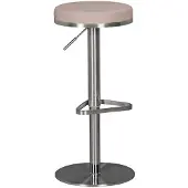 Wohnling Durable M7 Tabouret de bar en acier inoxydable taupe Tabouret de bar moderne