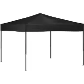 vidaXL Tente de réception pliante noire 3x3 m