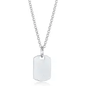 KUZZOI Chaîne 'Dog Tag' argent