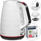 Manta ORISA, bouilloire sans fil, 1,7 litre, 2200 W, blanche