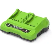Greenworks G24X2UC4 Chargeur à double prise 24V+24V 4Ah