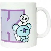 Pricenet Line Friends - Tasse en céramique 300 ml KOYA, Tasse, Blanc, Violet