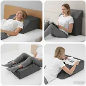 vidaXL Coussin Pour Les Jambes Uni Gris