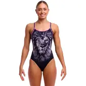 Funkita Diamond Back Swimsuit Noir AUS 14 Femme