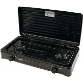 MPM Smile Portable Gas Hob 2 Burners Argenté
