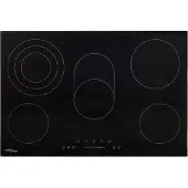 vidaXL Plan de cuisson en vitrocéramique avec 5 plaques Touch Control 90cm cm 8500 W