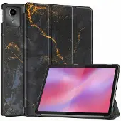 IMoshion Coque tablette Design Trifold pour Lenovo Tab M11 - Black Marble