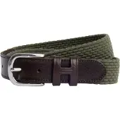 Hackett London pour homme. HM413225 Ceinture parachute verte (S), Casuel, Polyester, Cuir