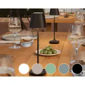 Leonardo Capri Akku Tischleuchte Weiss RGB 76051