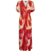 Vero Moda Jade Short Sleeve Midi Dress Orange S Femme