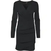 Vero Moda Dinna Long Sleeve Short Dress Noir M Femme