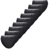 Elle Slip ' High Leg Logo ' noir