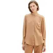 Tom Tailor 1037888 Melange Long Sleeve Blouse Beige 38 Femme