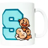 Pricenet Mug En Céramique Capacité 300ml Design Mini Prankster Shooky Bt21 Line Friends Bt21 Blanc