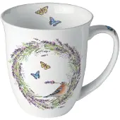 Ambiente Tasse En Porcelaine Fine Pinson Et Papillons