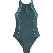 Next Maillot de bain vert / pétrole / blanc