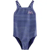 Next Maillot de bain bleu marine / rosé / blanc