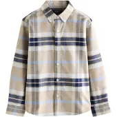 Next Chemise beige / bleu clair / bleu foncé / blanc