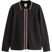 Next Vestes en maille bourgogne / noir / blanc cassé