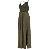 Superdry Lace Jersey Sleeveless Long Dress Vert M Femme