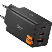 Spigen Essential 67W Wall Charger EE673EU black (67 W, 3 ports), Chargeur USB, Noir