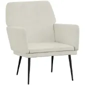 vidaXL Fauteuil Crème 62x79x79 cm Velours