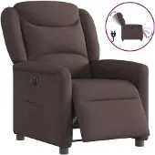 vidaXL Fauteuil relax électrique brun foncé Tissu