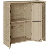 vidaXL Armoire de rangement avec étagère Beige 100 x 36 x 102 cm Rotin