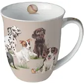 Ambiente Tasse En Porcelaine Fine ¿ Chiots Joueurs ¿ 11 Cm