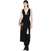Armani Exchange Xw000721_af16209 Sleeveless Dress Noir 38 Femme