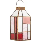 Bloomingville Lanterne rose dessinée