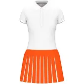 Head Racket Vogue Short Sleeve Dress Blanc,Orange S Femme