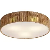 QAZQA Plafonnier Japandi naturel avec abat-jour 46cm 3 lumières - Luz