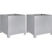 vidaXL Jardinières 2 pcs 40x40x40 cm acier galvanisé