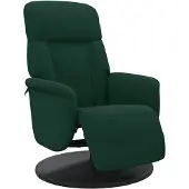 vidaXL Fauteuil relax avec repose-pieds Vert foncé velours