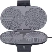 Cloer Doppelwaffeleisen 1320, Gaufrier, Noir