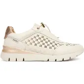 Pikolinos pour femme. W4R-6707C1 Baskets en cuir blanc cassé Cantabria (37), Beige, 1 à 3 cm, Lacets, Casuel