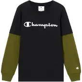 Champion T-Shirt olive / noir / blanc