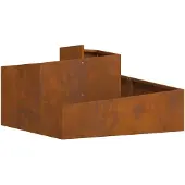 vidaXL Cache-pot de jardin Marron 80 x 80 x 50 cm