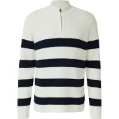 s.Oliver Pull-over bleu marine / blanc