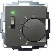 Eberle Régulateur d'ambiance encastré UTE 1015 Anthracite 55x55 mm Température 5-30 C, AC 230V