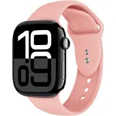 Crong Apple Watch Silikonarmband 38–42 mm (Silicone), Sangles de montre, Rose