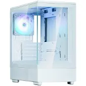 Zalman case P10 White / miniT / 1x120mm fan ARGB / USB 3.0 / USB-C / verre trempé / blanc